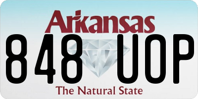 AR license plate 848UOP