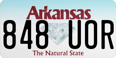 AR license plate 848UOR