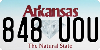AR license plate 848UOU