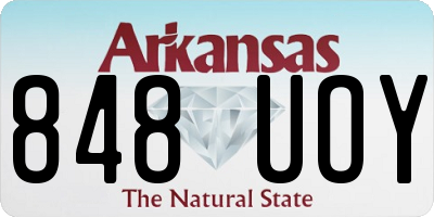AR license plate 848UOY