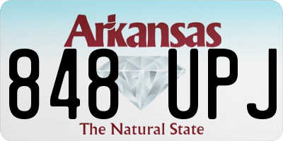AR license plate 848UPJ
