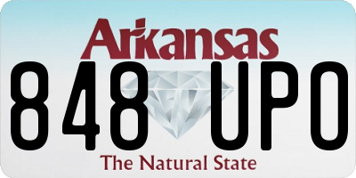 AR license plate 848UPO