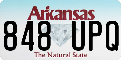 AR license plate 848UPQ