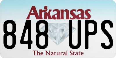 AR license plate 848UPS