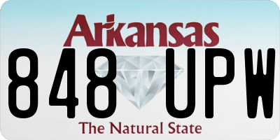 AR license plate 848UPW
