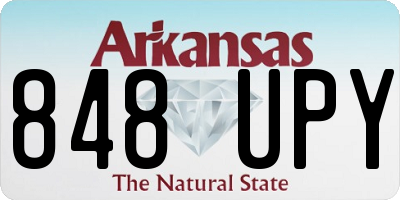 AR license plate 848UPY
