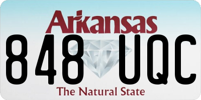 AR license plate 848UQC