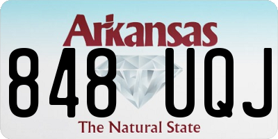 AR license plate 848UQJ