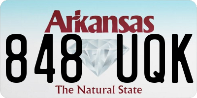 AR license plate 848UQK