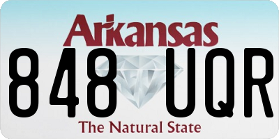 AR license plate 848UQR