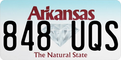 AR license plate 848UQS