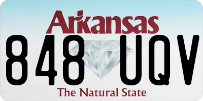 AR license plate 848UQV