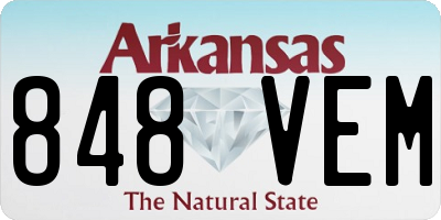AR license plate 848VEM