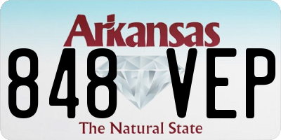 AR license plate 848VEP