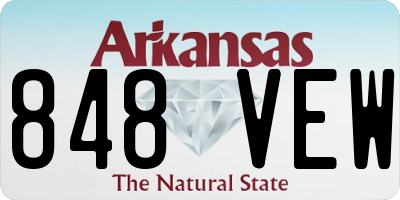 AR license plate 848VEW