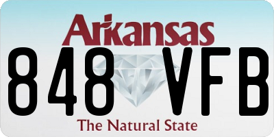 AR license plate 848VFB