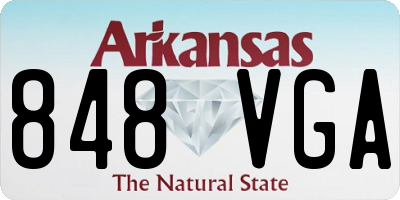 AR license plate 848VGA