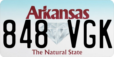 AR license plate 848VGK