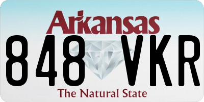 AR license plate 848VKR