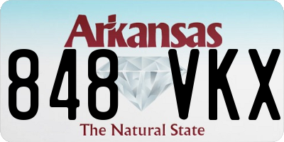 AR license plate 848VKX