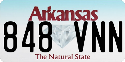AR license plate 848VNN