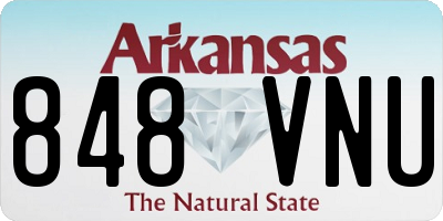 AR license plate 848VNU