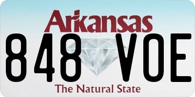AR license plate 848VOE