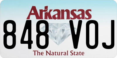 AR license plate 848VOJ