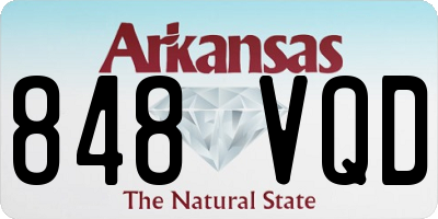AR license plate 848VQD