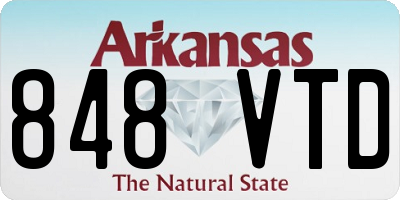 AR license plate 848VTD