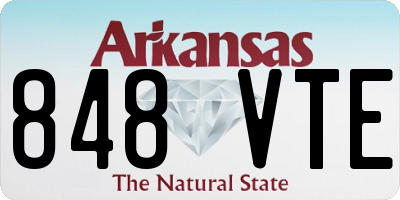 AR license plate 848VTE