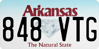 AR license plate 848VTG