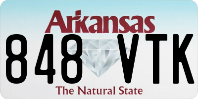 AR license plate 848VTK