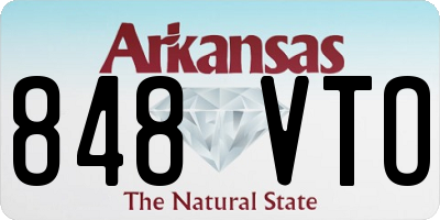 AR license plate 848VTO