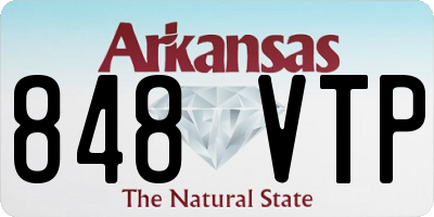 AR license plate 848VTP