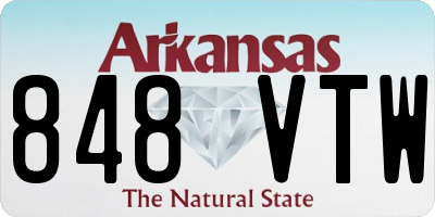AR license plate 848VTW