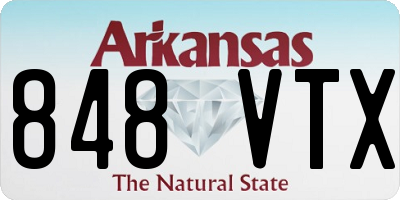 AR license plate 848VTX