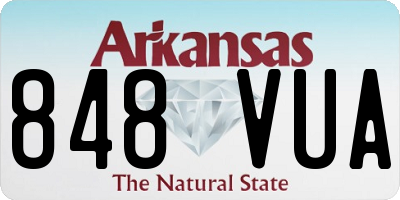 AR license plate 848VUA