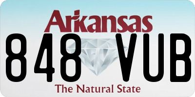 AR license plate 848VUB