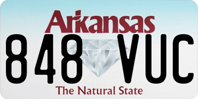 AR license plate 848VUC