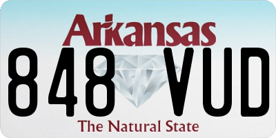 AR license plate 848VUD