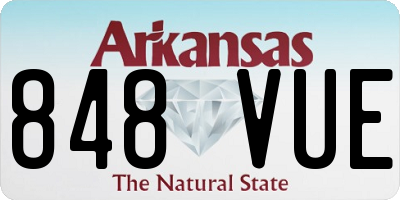 AR license plate 848VUE
