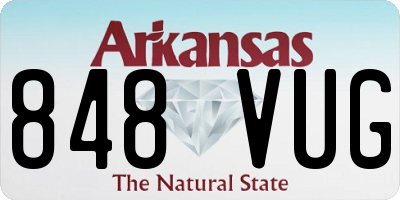 AR license plate 848VUG
