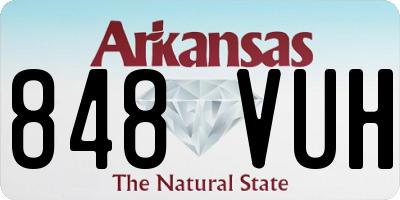 AR license plate 848VUH