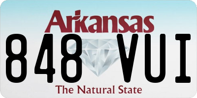 AR license plate 848VUI
