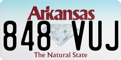 AR license plate 848VUJ