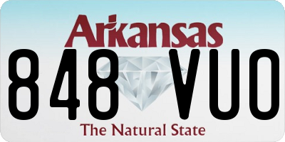 AR license plate 848VUO