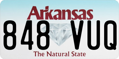 AR license plate 848VUQ