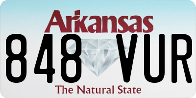 AR license plate 848VUR