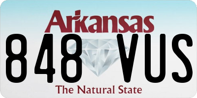 AR license plate 848VUS